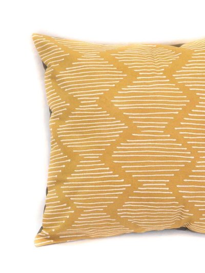 Mbare Ltd Tribal Cloth Wave Lines Mustard Pillow Cover product