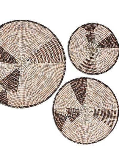 Mbare Ltd Wall Basket Graphic Print Black and White - Set of 3 product