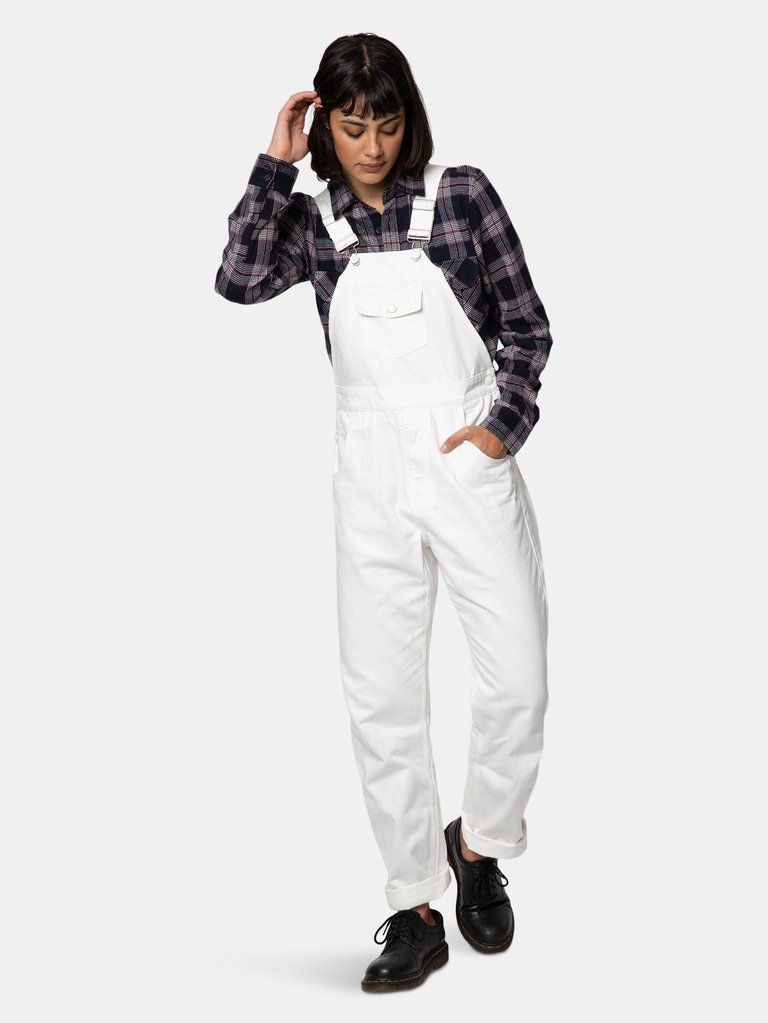 Denim Dungaree - White