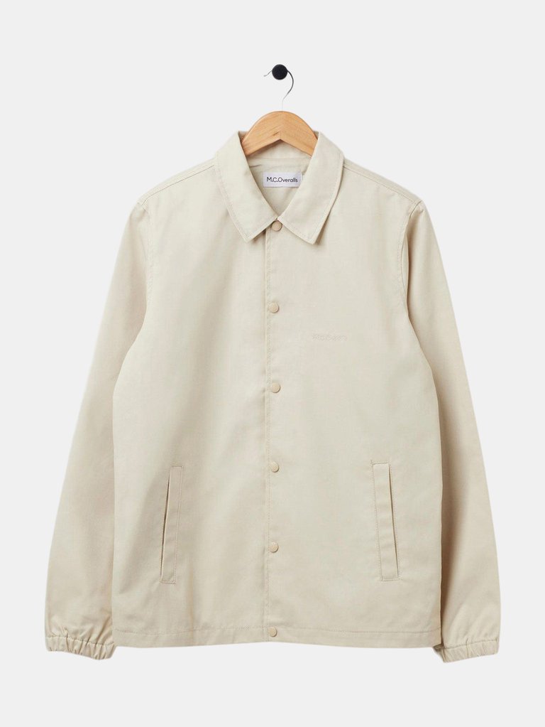 Polycotton Coach Jacket - Oatmeal