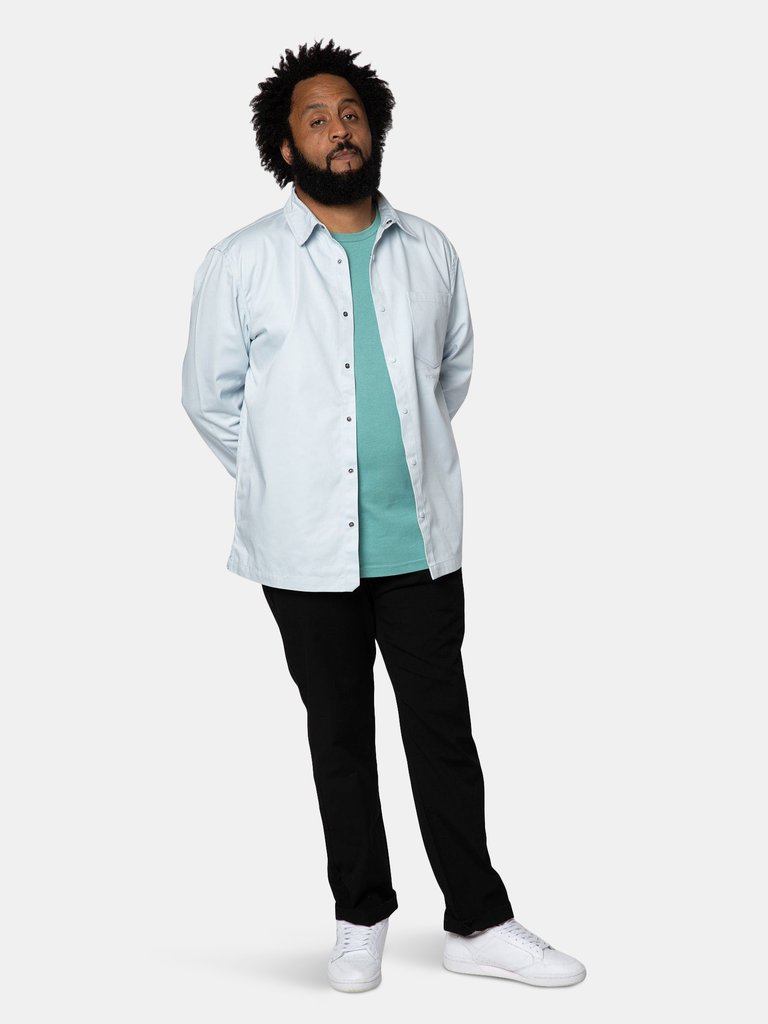 Polycotton Collared Snap Shirt