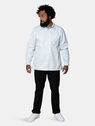 Polycotton Collared Snap Shirt - Illusion Blue