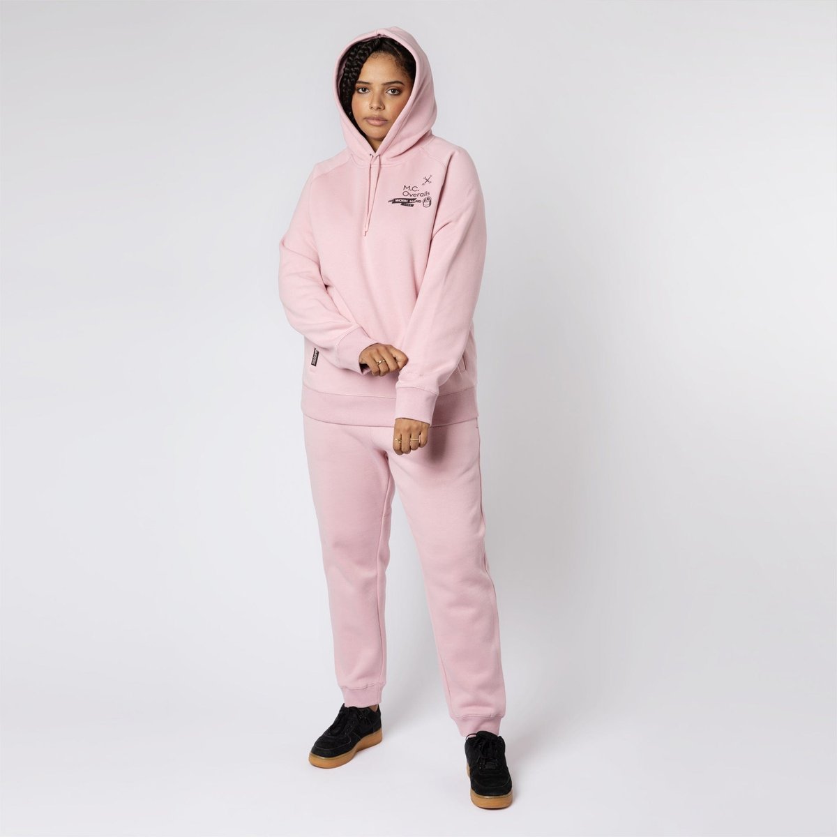 Heavyweight Logo Hoodie Dusty Pink – M.C.Overalls