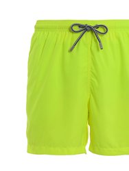 Men's Neon Green Lightweight Fabric Men's Swim Shorts Trunks Pantone - Green