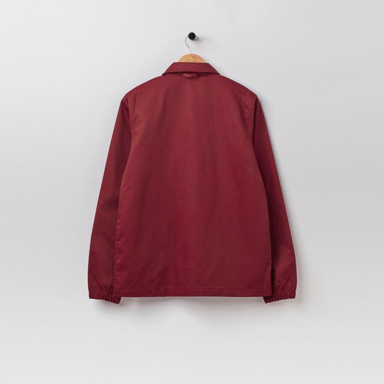 Polycotton Coach Jacket - Burgundy