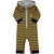 Baby Blaine Hooded Romper In Navy/Gold - Navy/Gold