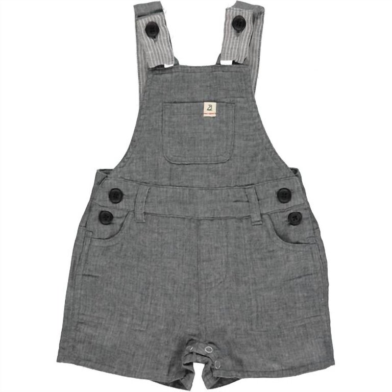 Baby Bowline Shortie Overalls In Grey Gauze - Grey Gauze