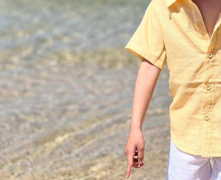 Boy's Newport Button Down Shirt In Gold Microcheck