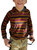 Boy's Oakdale Stripe Long Sleeve Hooded Top In Mustard, Navy & Red