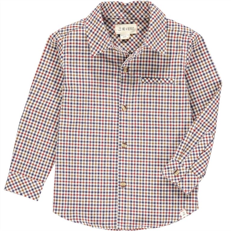 Men’S Atwood Long Sleeve Woven Shirt In Brown & Beige Plaid - Brown & Beige Plaid