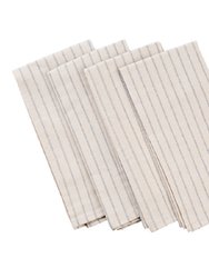 Natural Striped Cotton Napkin - Set Of 4