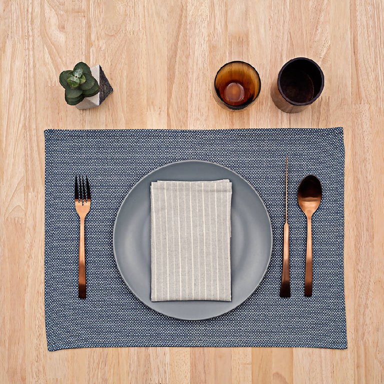 Rustic Placemats - Blue / Set Of 4