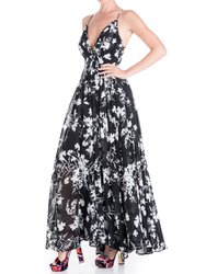 Enchanted Garden Maxi Dress - Dahlia Black