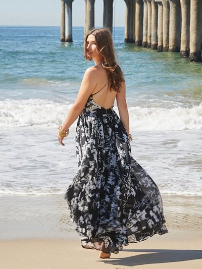 Meghan Fabulous Enchanted Garden Maxi Dress - Dahlia Black product