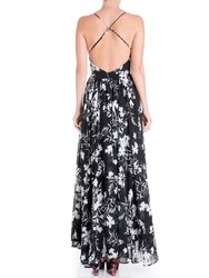 Enchanted Garden Maxi Dress - Dahlia Black