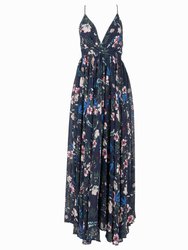 Enchanted Garden Maxi Dress - Wildflower Navy