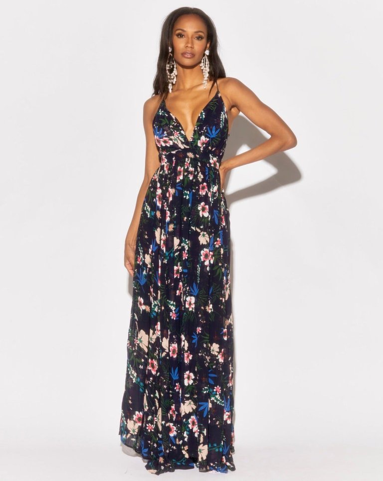 Enchanted Garden Maxi Dress - Wildflower Navy - Wildflower Navy