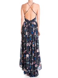 Enchanted Garden Maxi Dress - Wildflower Navy