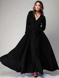 LilyPad Maxi Dress - Black - Black