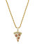 Pizza Party Necklace - Gold/Red/crystal