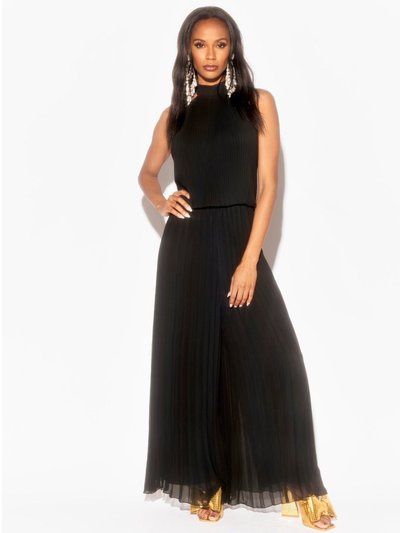 Meghan Fabulous Wild Orchid Pleat Jumpsuit - Black product