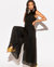 Wild Orchid Pleat Jumpsuit - Black