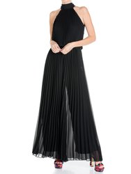 Wild Orchid Pleat Jumpsuit - Black