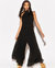 Wild Orchid Pleat Jumpsuit - Black