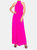 Wild Orchid Pleat Jumpsuit - Magenta - Magenta