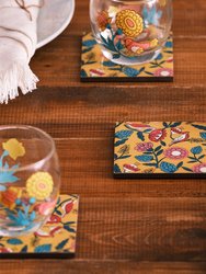 Boho Country Wooden Coasters - Set Of 6