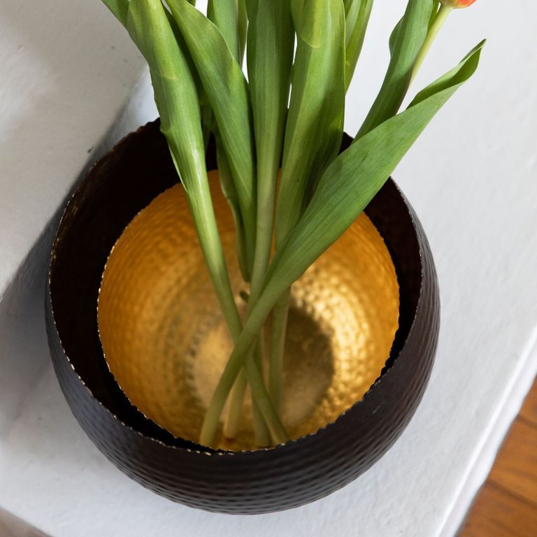 Dune Extra Large Bowl - Black & Gold