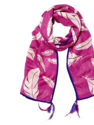 Flight Silk Feather Scarves - Pink