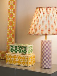 Gathered Floral Lamp Shade