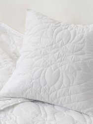 Heritage Refined Quilted Pillow - White