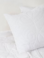 Heritage Refined Quilted Pillow - White