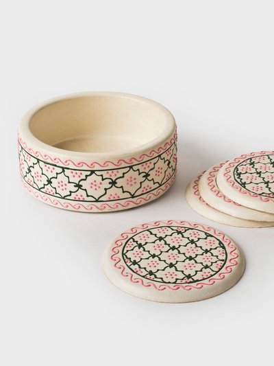 Mela Artisans Mehndi Coaster Sets Of 4 product