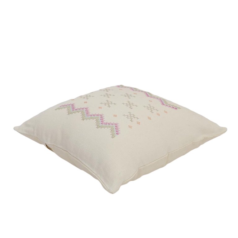 Native Narrative Criss-Cross Woven Pillow