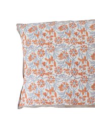 Native Narrative Floral Pattern Jacquard Pillow