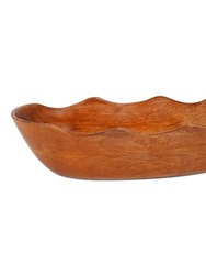 Oblong Scallop Bowl - Mangowood, Medium Polish - Mangowood