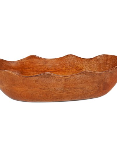 Mela Artisans Oblong Scallop Bowl - Mangowood, Medium Polish product