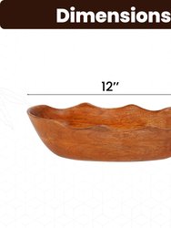 Oblong Scallop Bowl - Mangowood, Medium Polish