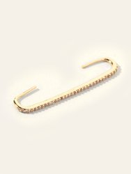 Pave Ear Bar - Gold White Cz