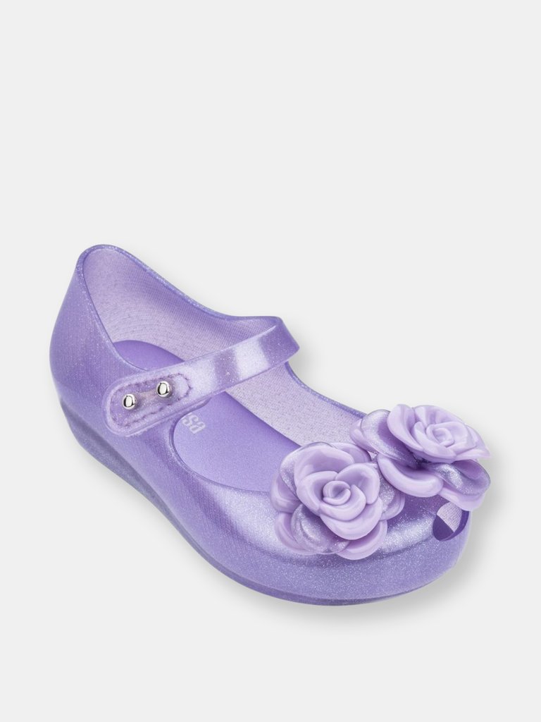 Purple Flower Detail Sandal - Purple