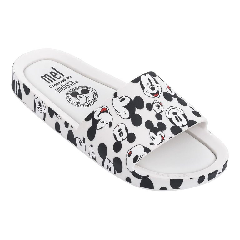 White Mickey Mouse Mel Slides - White