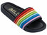 Women's 3D Rainbow Beach Slide In Black