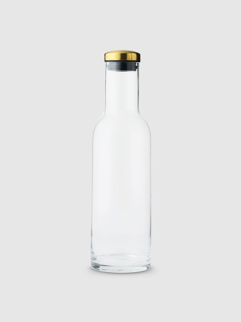 Glass Carafe - Clear/Brass