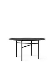 Snaregade Round Dining Table - Top: Black Painted Oak Veneer / Base: Black