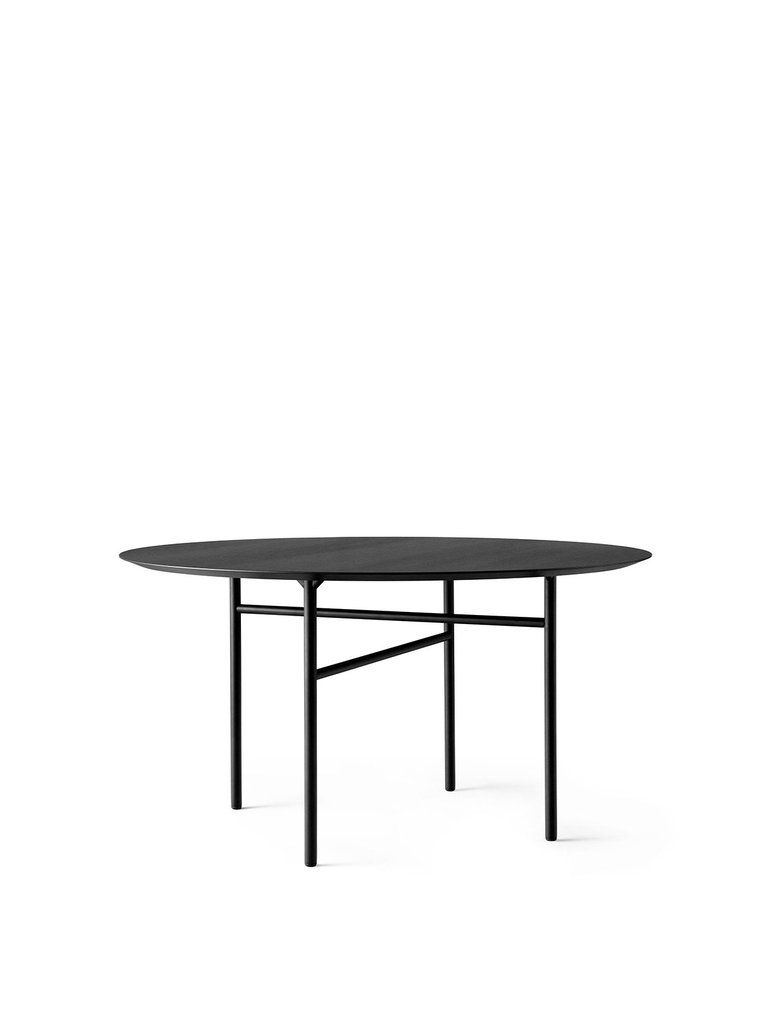 Snaregade Round Dining Table - Top: Black Painted Oak Veneer / Base: Black