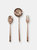 3 Pcs Serving Set (Fork Spoon And Ladle) Linea Bronzo