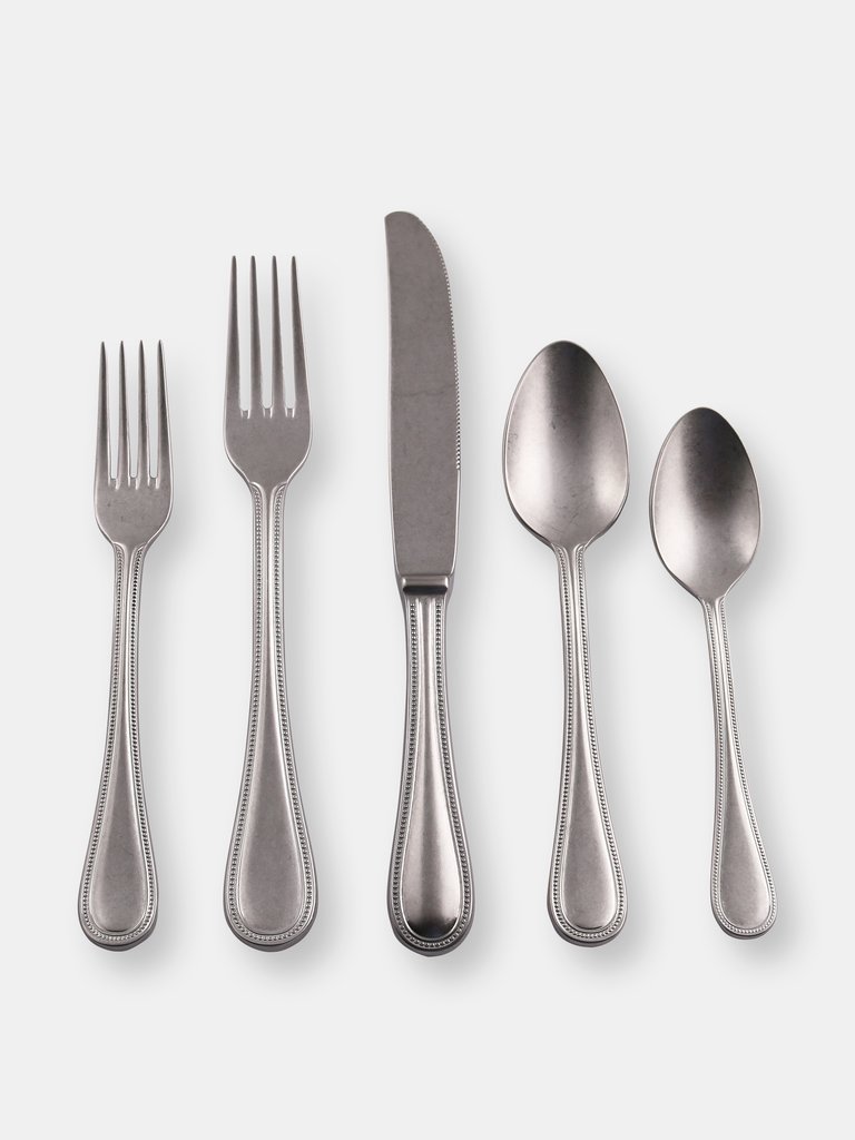 5 Pcs Place Setting PERLA PEWTER